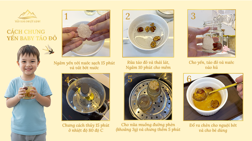 Cách chưng yến baby cho bé